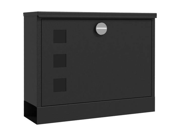 Homcom Briefkasten Metall Schwarz, 11.5x29x36.5 cm, Freizeit & Co, Haus & Garten