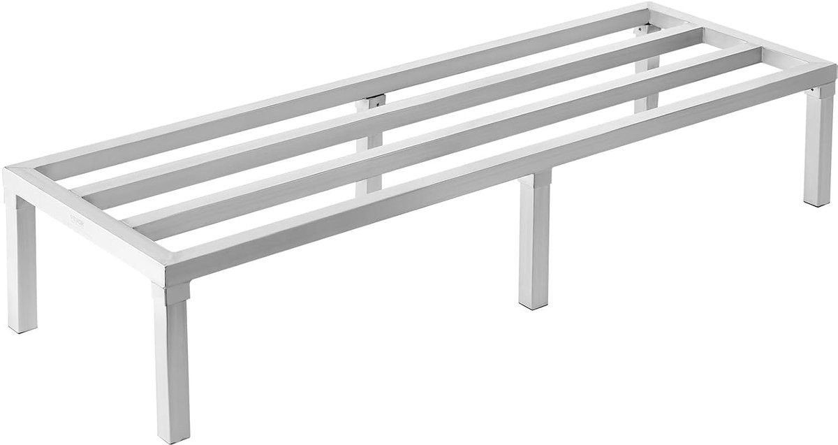 Zilveren aluminium legering opbergrek van 152 cm voor in de keuken of tuin