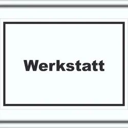 HB-Druck Werkstatt Schild mit Text Handwerk Reparatur waagerecht A3 (297x420mm)