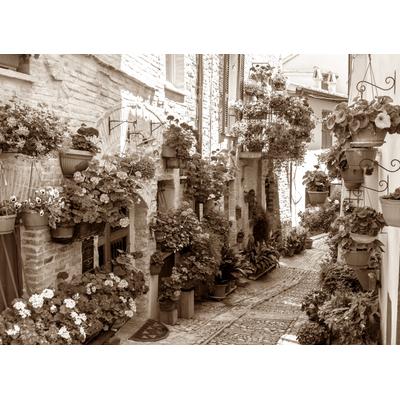 Fototapete PAPERMOON "Stadt Sepia", bunt, B:4m L:2,6m, Vlies, Tapeten