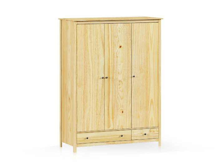 TOBINO Kleiderschrank 3trg, Material Massivholz, Kiefer