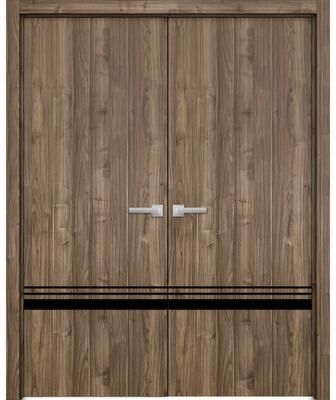 SARTODOORS Planum 0012 Walnut Wood Interior Double Doors