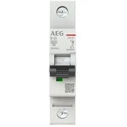 AEG EN61B50 Leitungsschutzschalter AEG ElfaPlus 6 kA, B-Charakteristik, 50 A, 1P 2CDS251088R0505