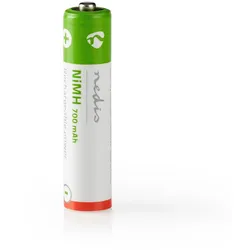 Nedis Wiederaufladbarer Ni-MH-Akku AAA - 1.2 V DC - 700 mAh - vorgeladen - 2-Blister