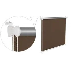 Thermorollo Verdunklungsrollo 70x200 cm Schoko braun Fensterrollo mit Thermobeschichtung  100% Abdun