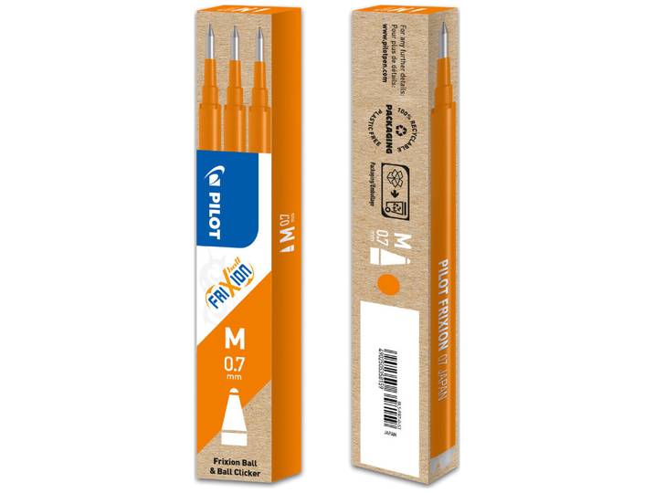 Pilot Frixion 0.7 Ersatzminen orange 3Stk