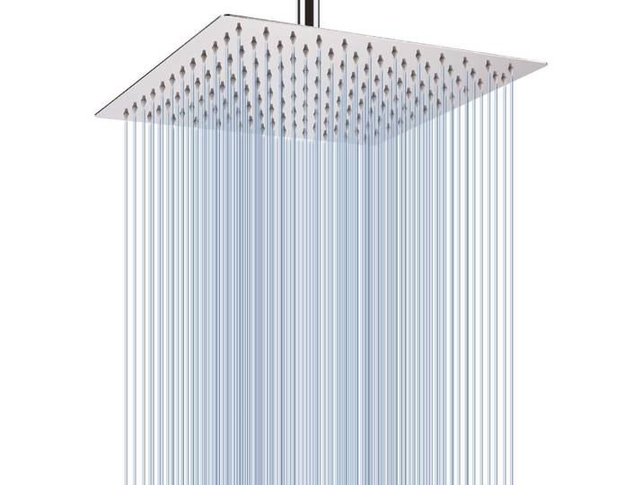 Regenbrause Duschkopf Edelstahl 30cm Quadrat Hochdruck Wand/Decke Chrom