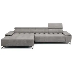 Ecksofa Palladio Stoff Grau Nebel