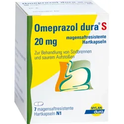 OMEPRAZOL dura S 20 mg magensaftresist.Hartkapseln 7 St