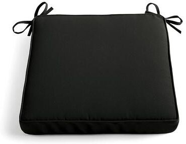 "17"" X 17"" Replacement Seat Cushion - Piped, Piped/Black - Grandin Road"