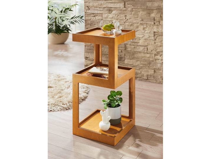 Moderner Beistelltisch, Eiche, Beistelltisch B37xH90xT37 cm