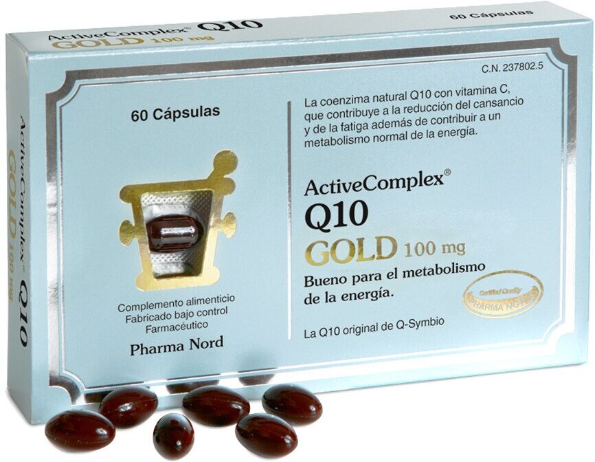 Pharma Nord Cápsulas para el cansancio y la fatiga ActiveComplex Q10 GOLD 100 mg .