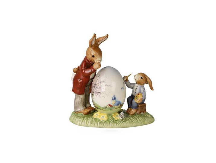 Osterhase GOEBEL Osterklassiker der Meisterschüler , bunt, B:8cm H:15,5cm T:15cm, Steingut, Dekofiguren, Osterhase, Limitiert auf 1.999 Stück, mit Zertifikat