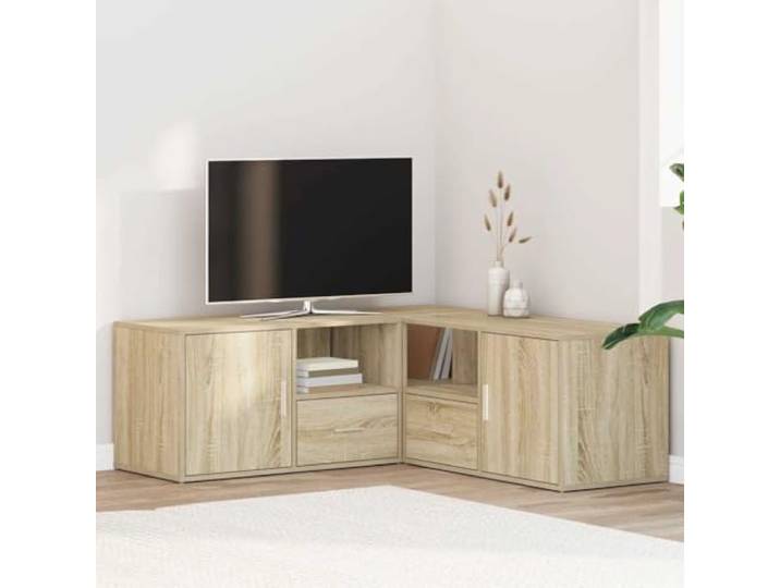 LPERTGFHU Eckregal, Aufbewahrungsschrank aus Holzwerkstoff, L-Form, Braun 2 Montagemöglichkeiten, Platzsparendes Design, Inklusive Schubladen