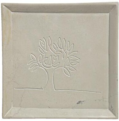 Global Crafts Soapstone Tree of Life Design Square Appetizer Plate