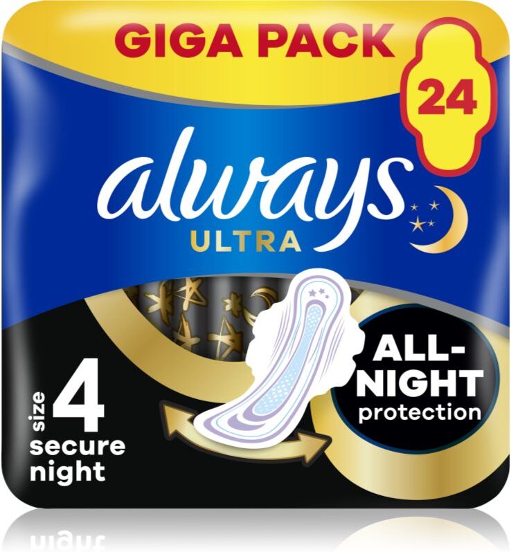 Always Ultra Secure Night serviettes hygiéniques 24 pcs