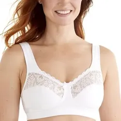Swegmark BH True Beauty Fairtrade Soft Bra Weiß Baumwolle F 75 Damen