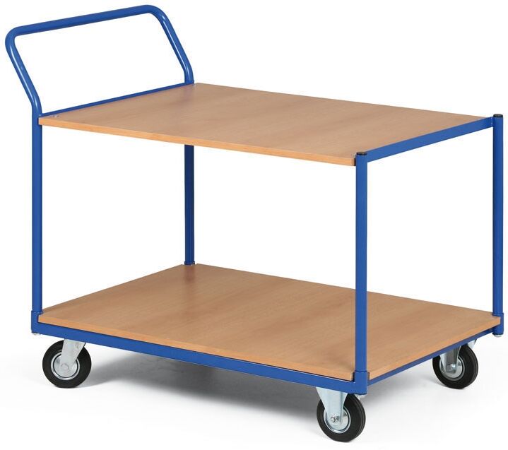 B2B Partner Tischwagen, 2 Holzspan-Etagen, Tragfähigkeit 200 kg