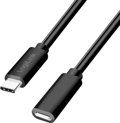 LogiLink USB-C Kabel USB 2.0 USB-C Stecker, USB-C Buchse 1.00m Schwarz CU0210