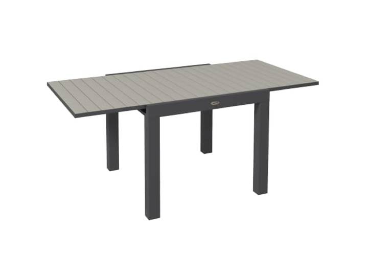 Outsunny uitschuifbare 6-persoons tuintafel grijs 81/162x80x75cm