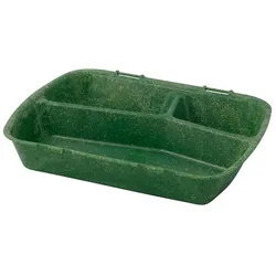 greenbox - Mehrweg-Menü-Behälter "Häppy Box" 24,5 x 20 x 4,5 cm, 3 Kammern, HP4/3, Spinat / dunkelgrün, 15 St.