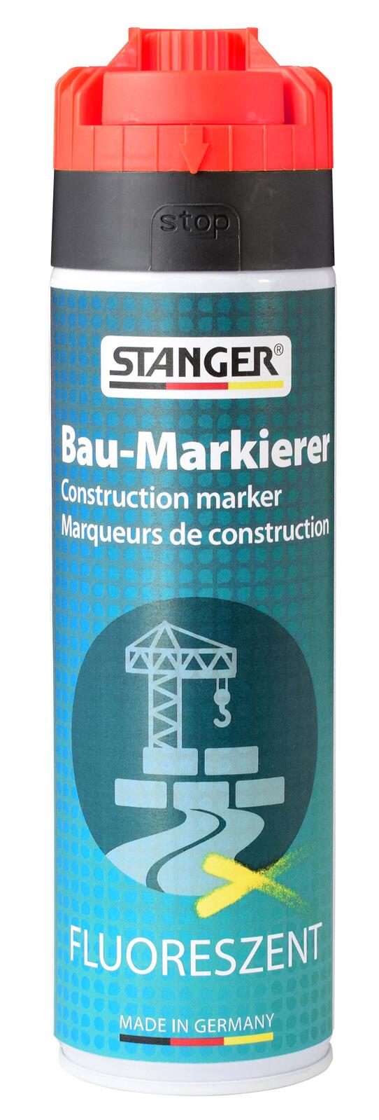STANGER Markierungsspray Bau-Markierer, neonorange, 500,0 ml 117017