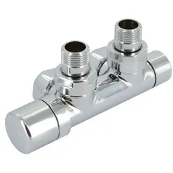 Zehnder Runtal Ventilkörper Set Q Eckform Thermostatkopf links, Kupfer, 839110 839110