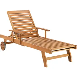 Topeshop, Liegestuhl, JAVA Akazie Gartenholz (196 cm)
