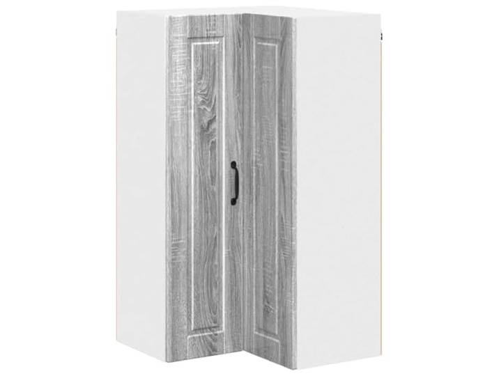 IBUQDDV Wand-Eckschrank Porto Graues Sonoma 57 x 57 x 100 cm Holzwerkstoff,Innenbereich,geräumige Fächer,Ablagen,Wandmontage,offene Regalböden