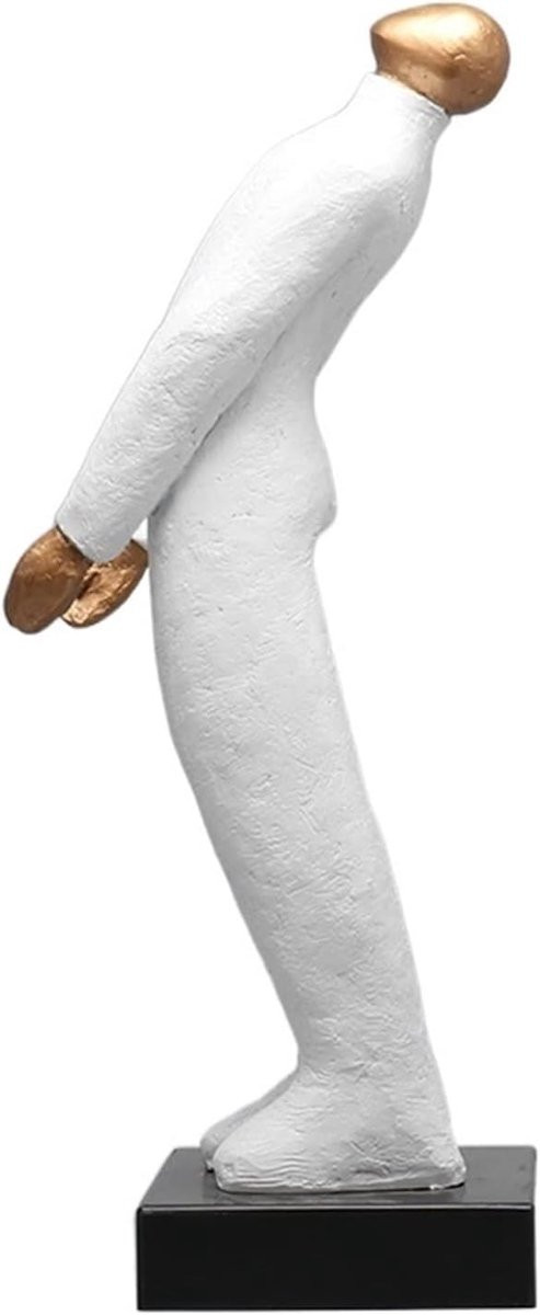Abstracte sculptuur handgemaakt hars figuur voor woonkamer decoratie