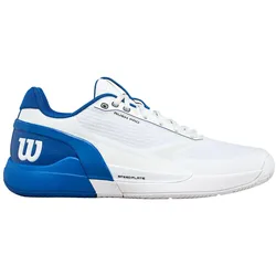 Wilson, Herren, Tennisschuhe, Rush Pro 5 Ac White/Deja Vu Blue Man (43), Blau, Weiss