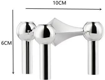 Uplift Treasures Nordic Molecular Metal Candle Holder Centerpiece 1pc Silver