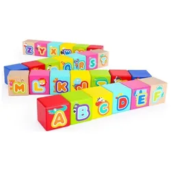 Brimarex Wooden blocks Alphabet, numbers 80 TOP BRIGHT