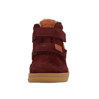 Trainingsschuh LURCHI "Lurchi Marki 2 Barefoot-TEX", Kinder, Gr. 25, rot (bordo), Leder, Schuhe