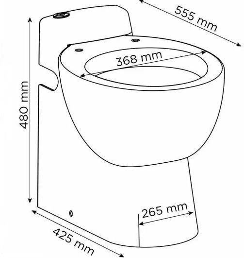 WC broyeur Sanicompact Pro double-chasse économique SFA C11STD