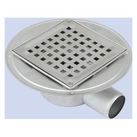 Blücher Just Wohnablauf eckig - Just Wohnablauf eckig. niedrig mit Wassersperre- Ø50mm. horizontal (382.300.050 V)