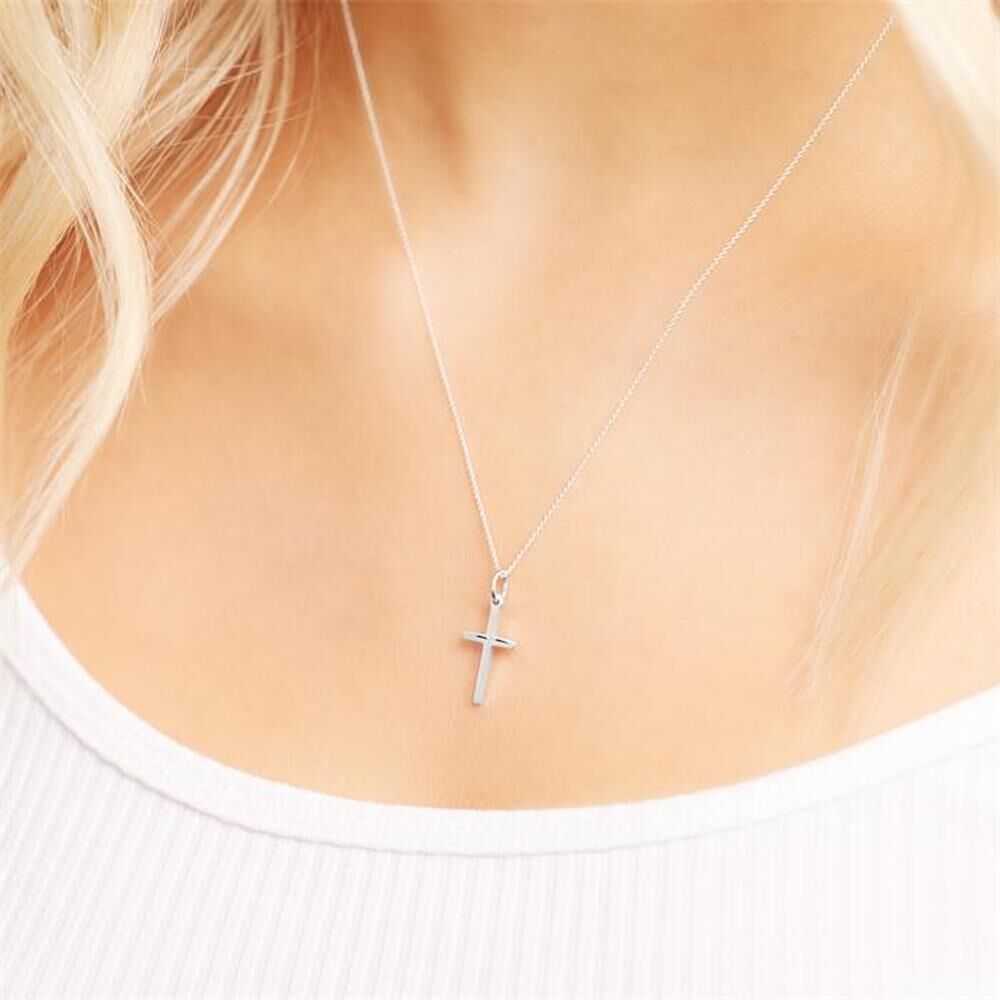 Unique Kinderanhänger 925 Silberkreuz silber