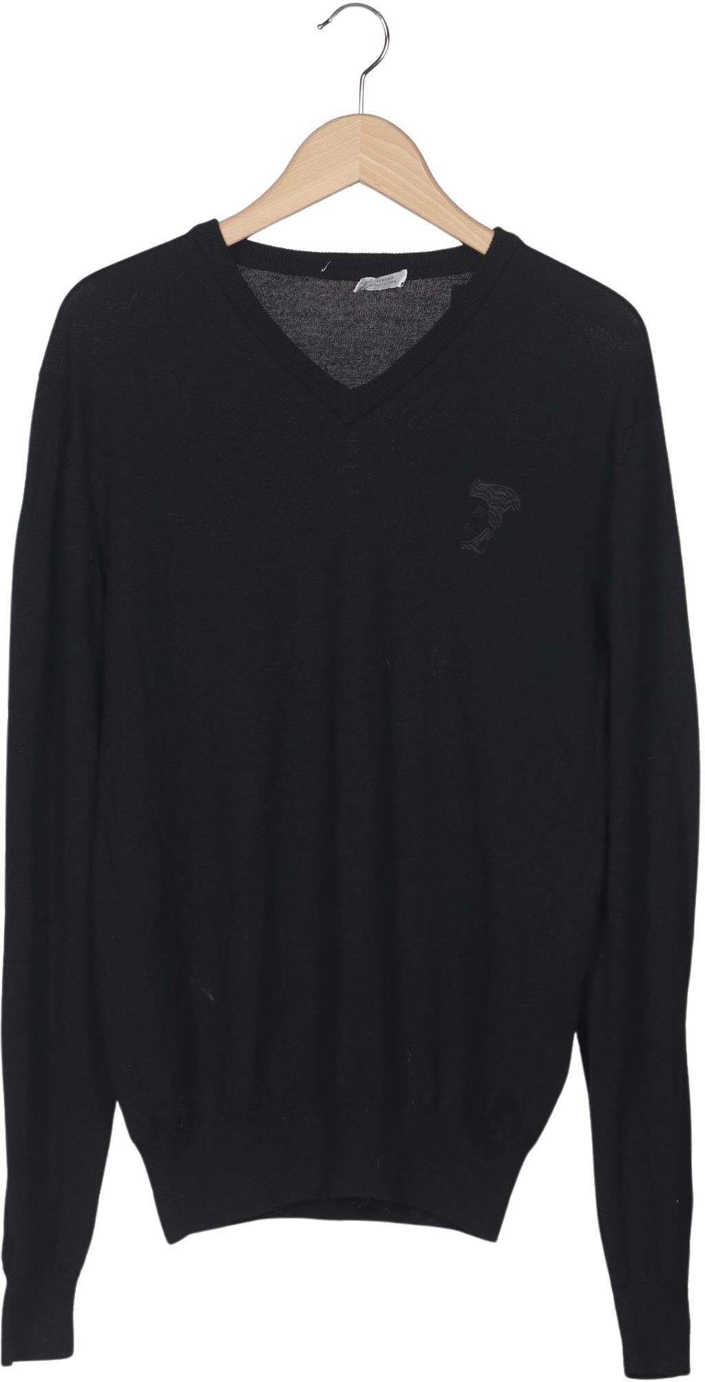 Versace Collection Herren Pullover, Schwarz, Gr. XL, Wolle - Second Hand
