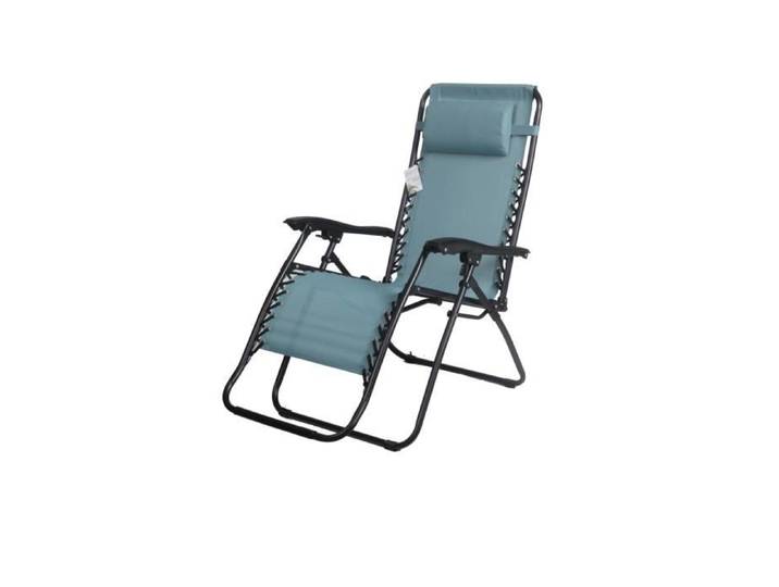 Fauteuil relax d'extérieur coloris bleu 90x108x64 cm