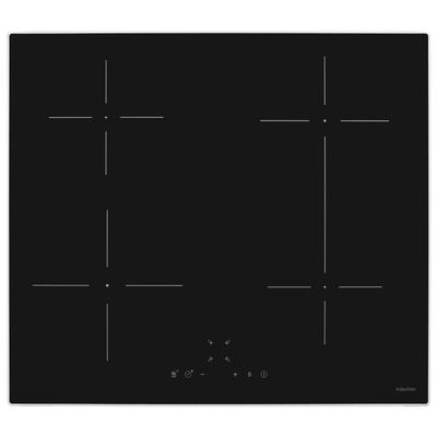 EXQUISIT Induktions-Kochfeld "EKI600-SF-B-R-380", schwarz, B:59,4cm H:6,2cm T:52,4cm, Kochfelder