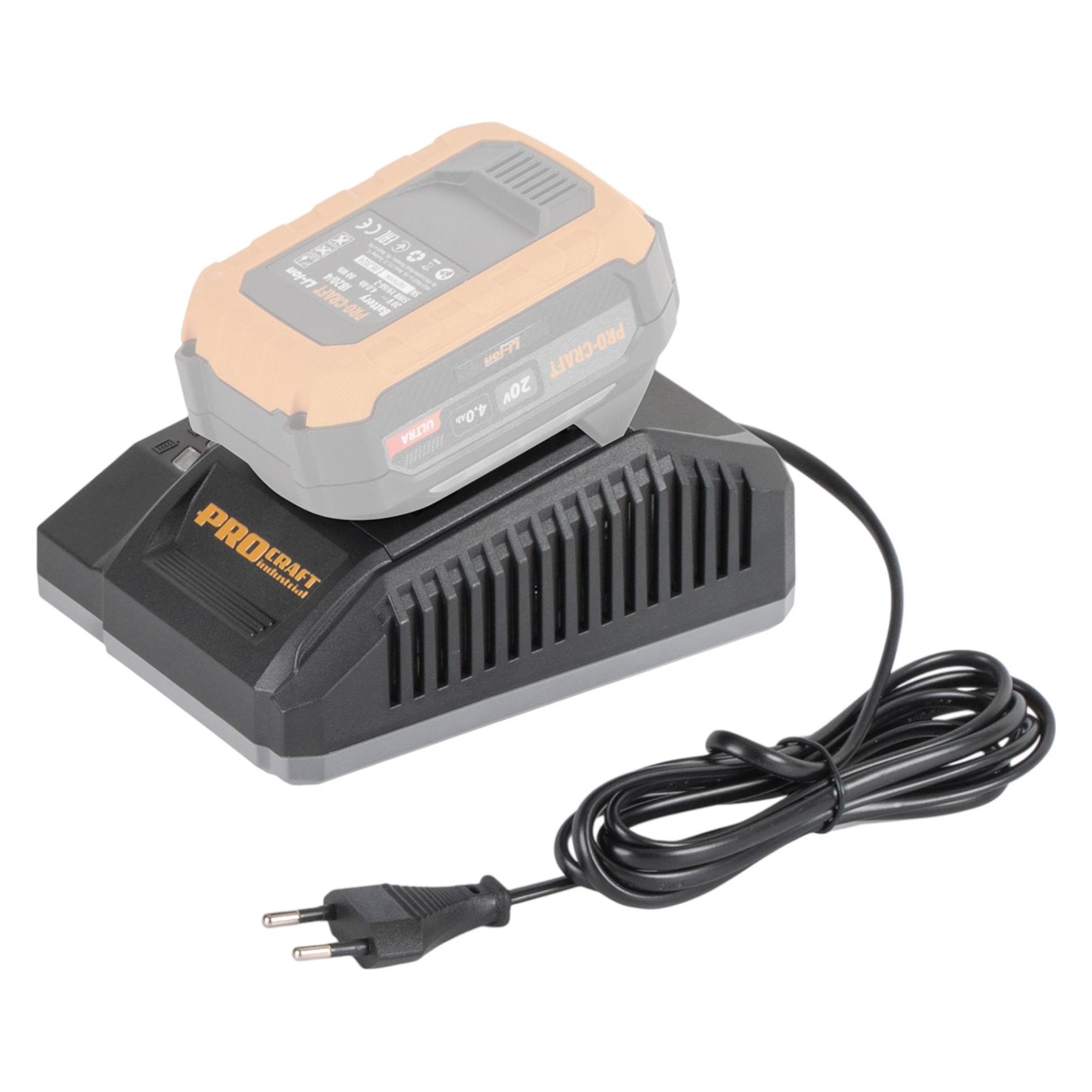 Procraft C20/4 Ladegerät 20 V 4 A Ladestrom für Li-Ion Akkus (C20/4)