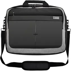 Monolith Laptop-Aktentasche 1501 Style IT 15,6" (15.60"), Notebooktasche, Schwarz, Grau