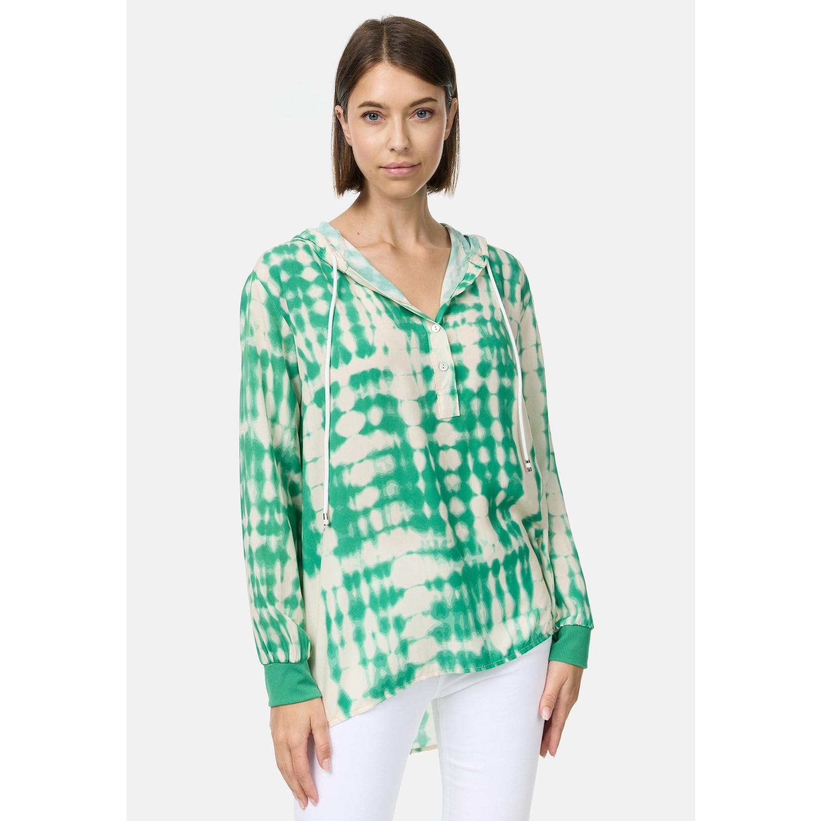 PM SELECTED Damen Freche Batik Hoodie Bluse mit Kapuze in Einheitsgröße PM63
