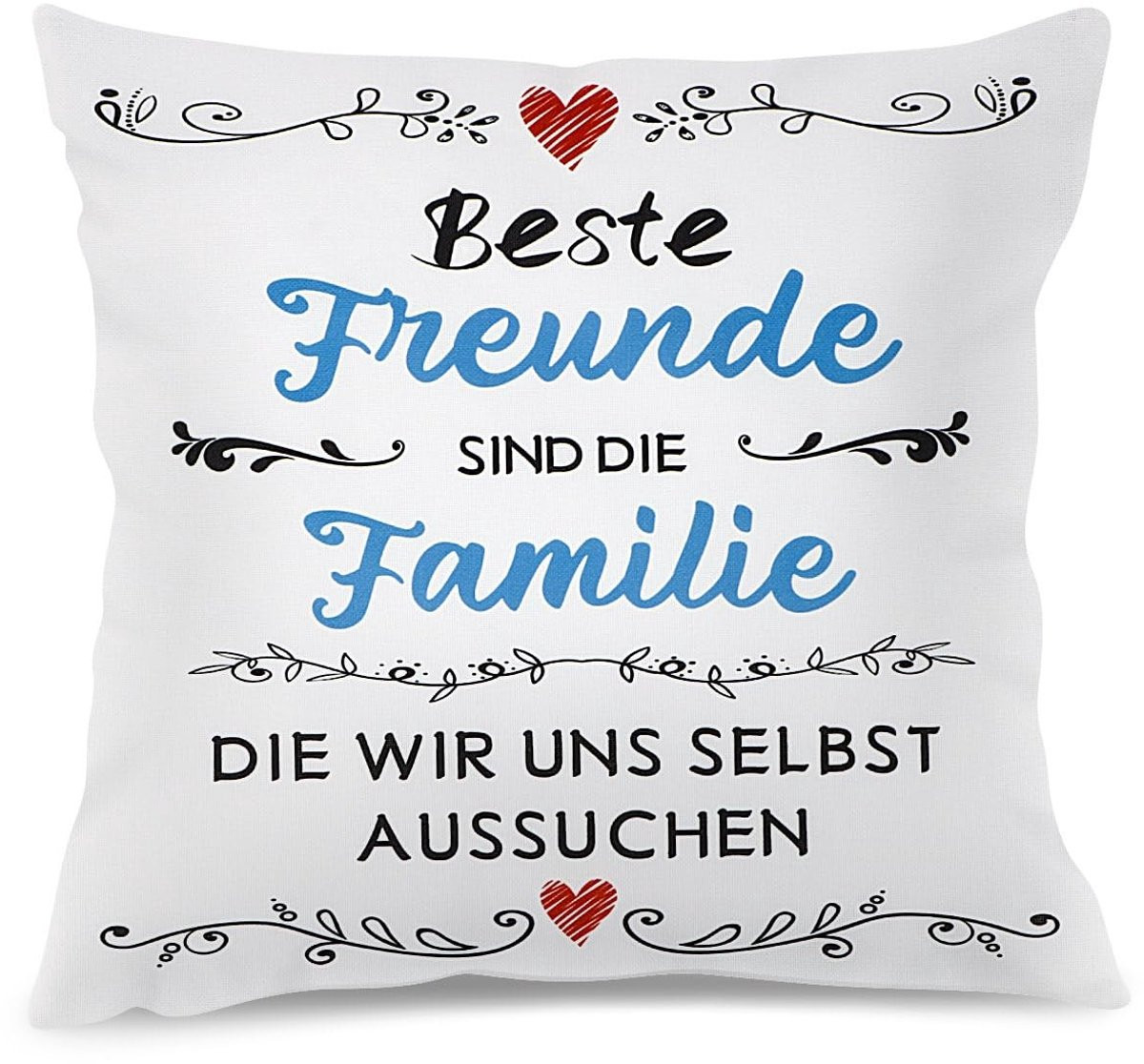 Omgoods Persoonlijke Kussenhoes voor Beste Vrienden, 45 x 45 cm