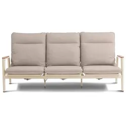 Lounge-Sofa Salines 3-Sitzer Polypropylen Beige Creme