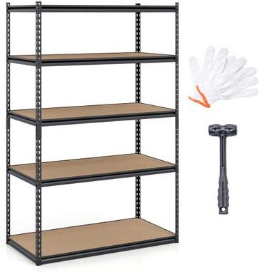 Costway 5-Tier Garage Shelving Unit 2200 LBS Heavy Duty Adjustable Utility Rack-1 Piece