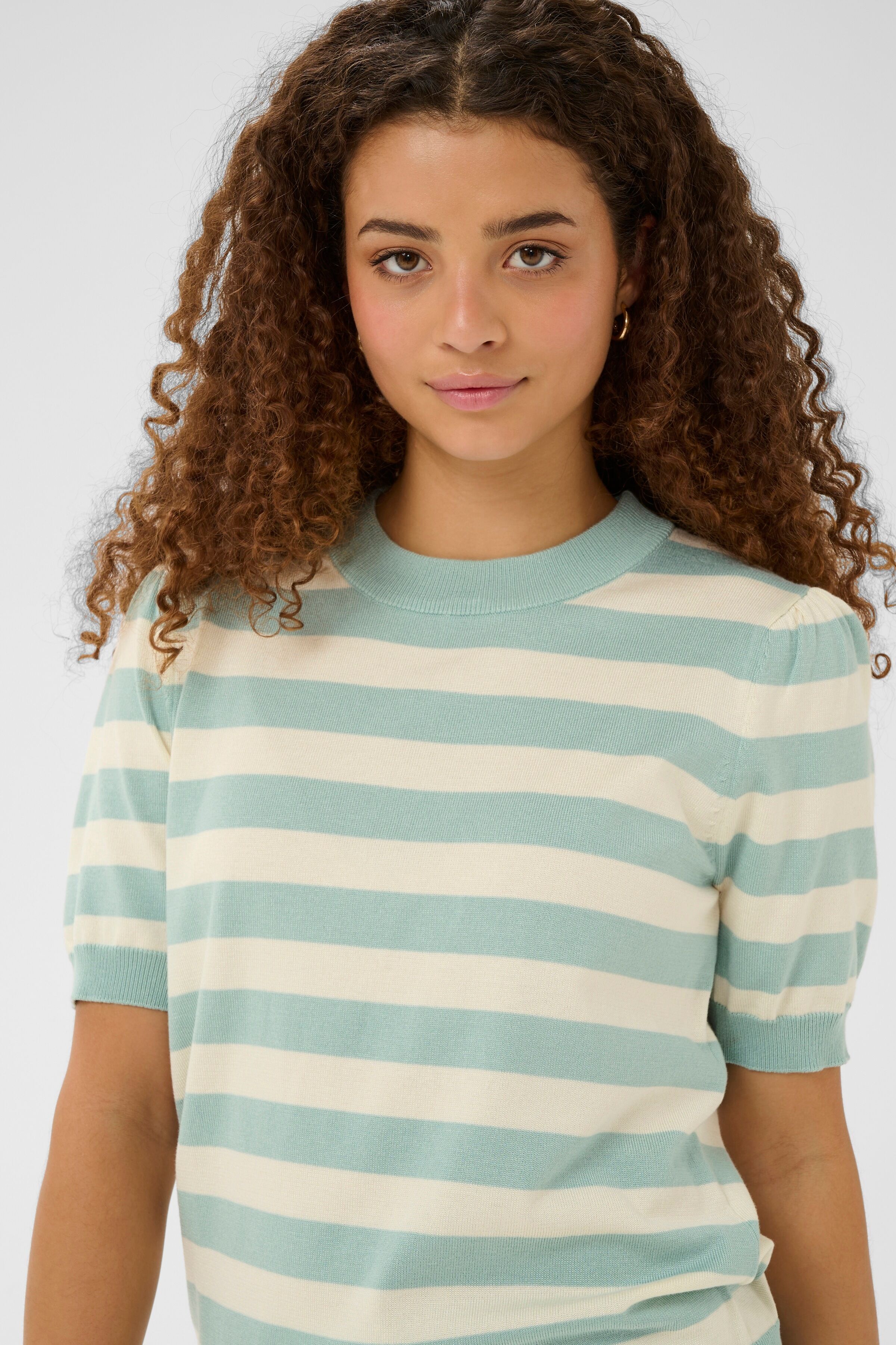 Strickpullover SAINT TROPEZ "MilaSZ SS Block Stripe Pullover", Damen, Gr. XXL, ether seedpearl block stripe, Strick, Obermaterial: 80% Viskose, 20% Polyacryl, gestreift, hüftlang, Rundhals, Rippstrickbündchen, Pullover Strickpullover ether seedpearl block