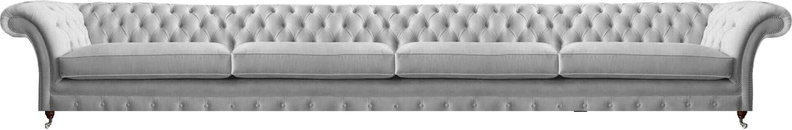 Witte Chesterfield Designer Textielsofa Viersitzer