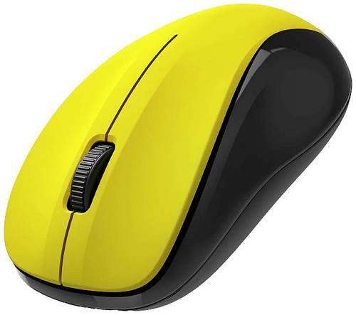 Hama MW-300 V2 Maus Funk Optisch Gelb 3 Tasten 1200 dpi