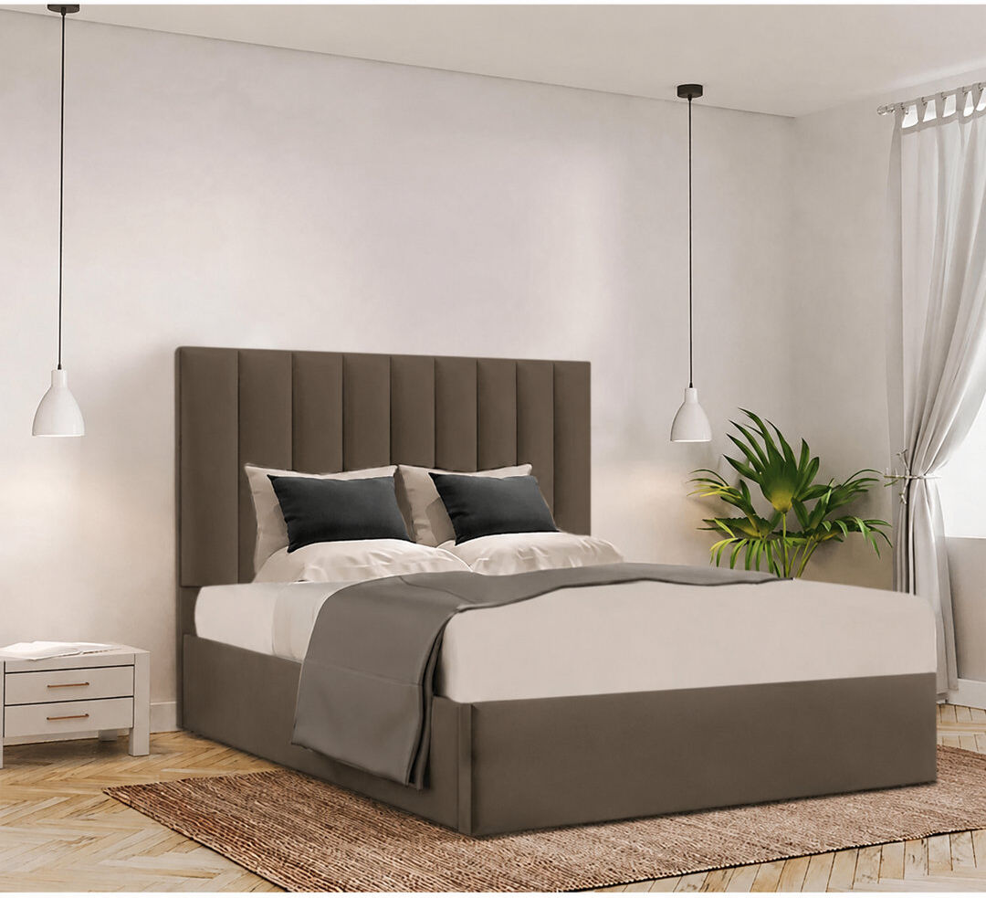 Brayden Studio Besar Upholstered Ottoman Storage Bed Mole Double (4'6)